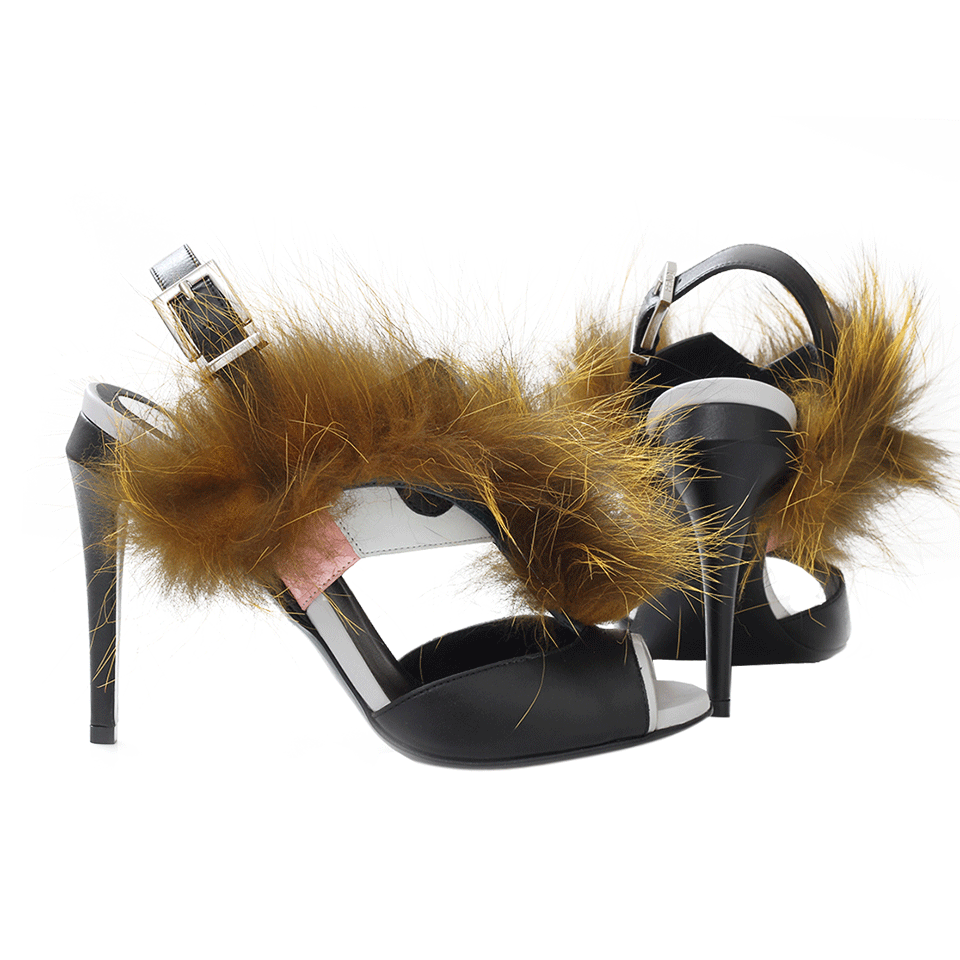 FENDI-Bugs Fur Monster Sandal-