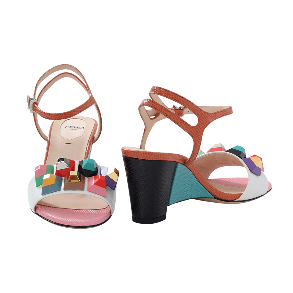 FENDI-Rainbow Studded Sandals-