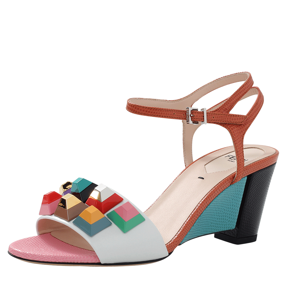 FENDI-Rainbow Studded Sandals-
