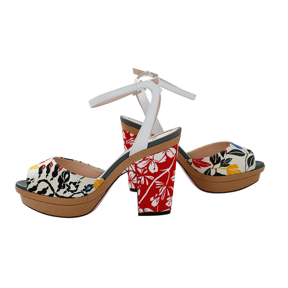 FENDI-Floral Print Sandal-
