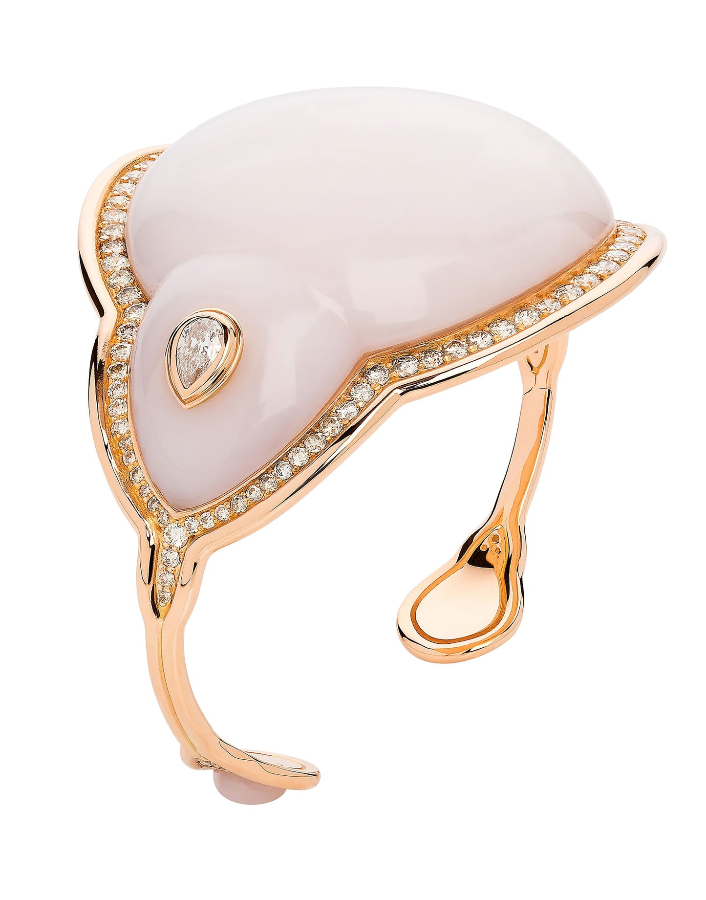 FERNANDO JORGE-Pink Opal Fluid Droplet Bracelet-ROSE GOLD