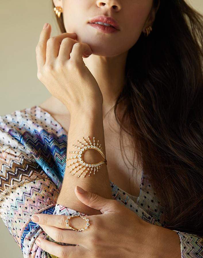 FERNANDO JORGE-Clarity Diamond Bracelet-YELLOW GOLD