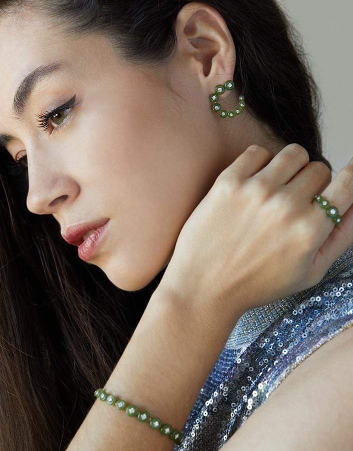 FERNANDO JORGE-Surrounding Small Jade Bracelet-YELLOW GOLD