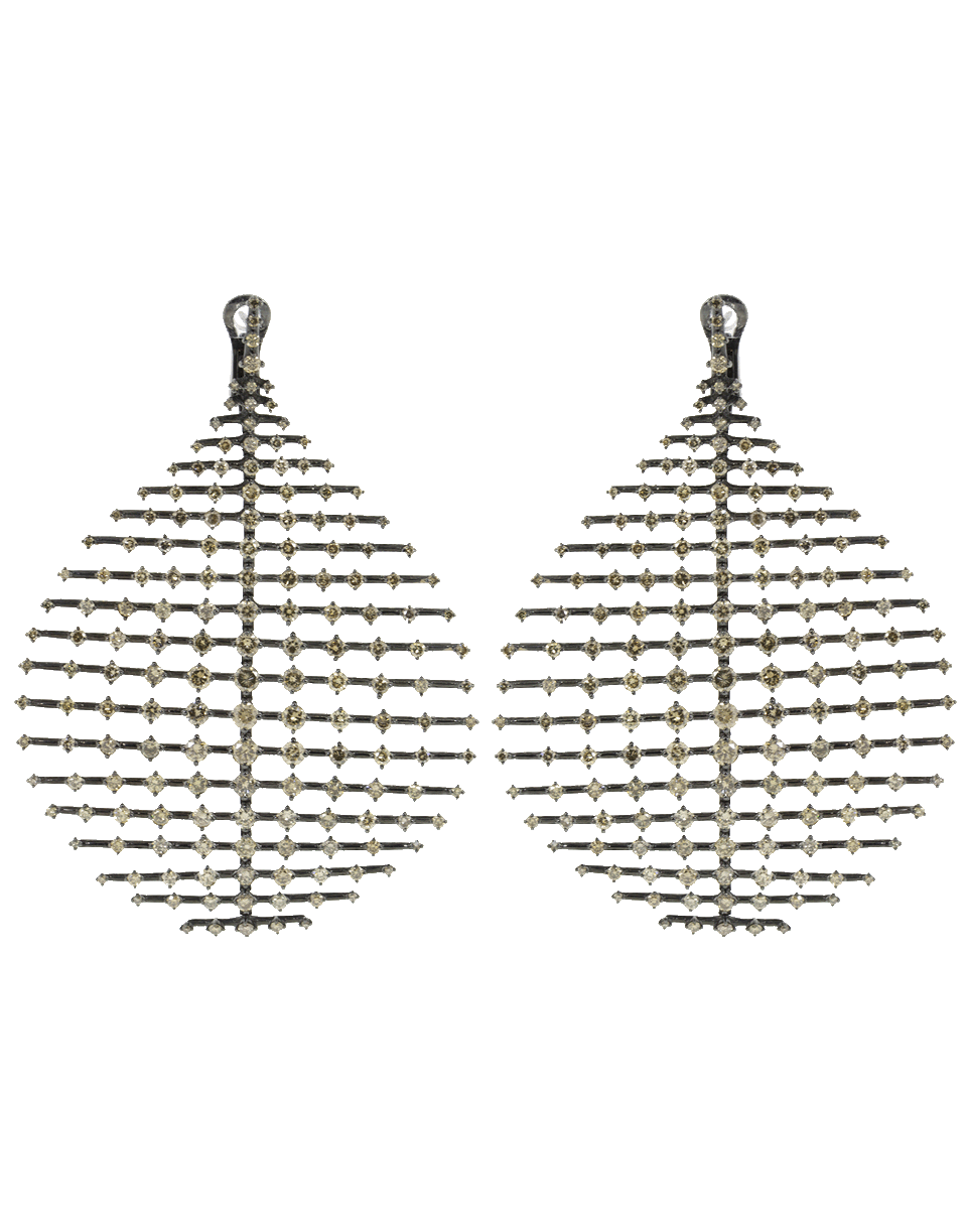 FERNANDO JORGE-Champagne Diamond Disco Earrings-BLACK GOLD