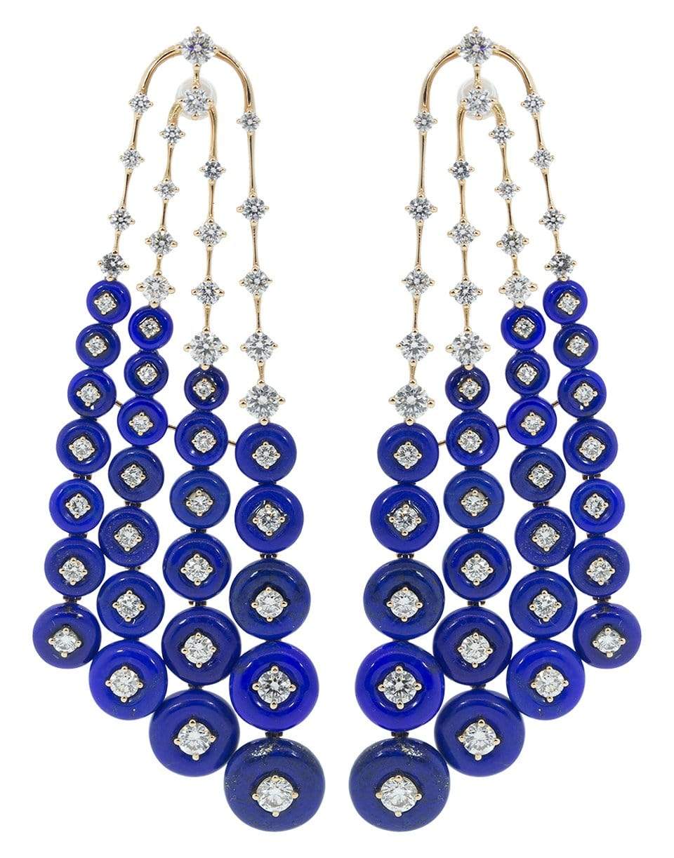 FERNANDO JORGE-Lapis Lazuli Comet Earrings-ROSE GOLD