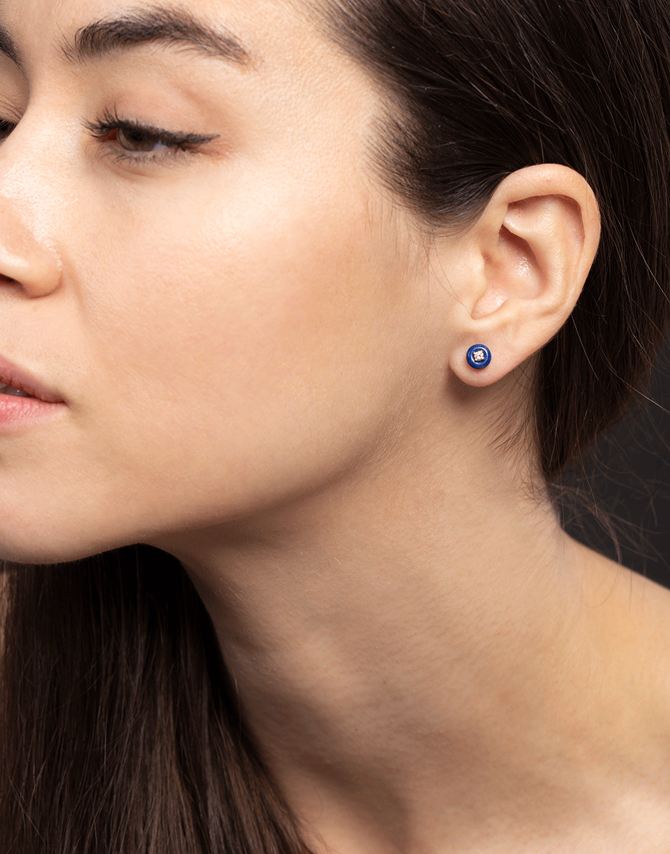 FERNANDO JORGE-Orbit Lapis Small Studs-ROSE GOLD