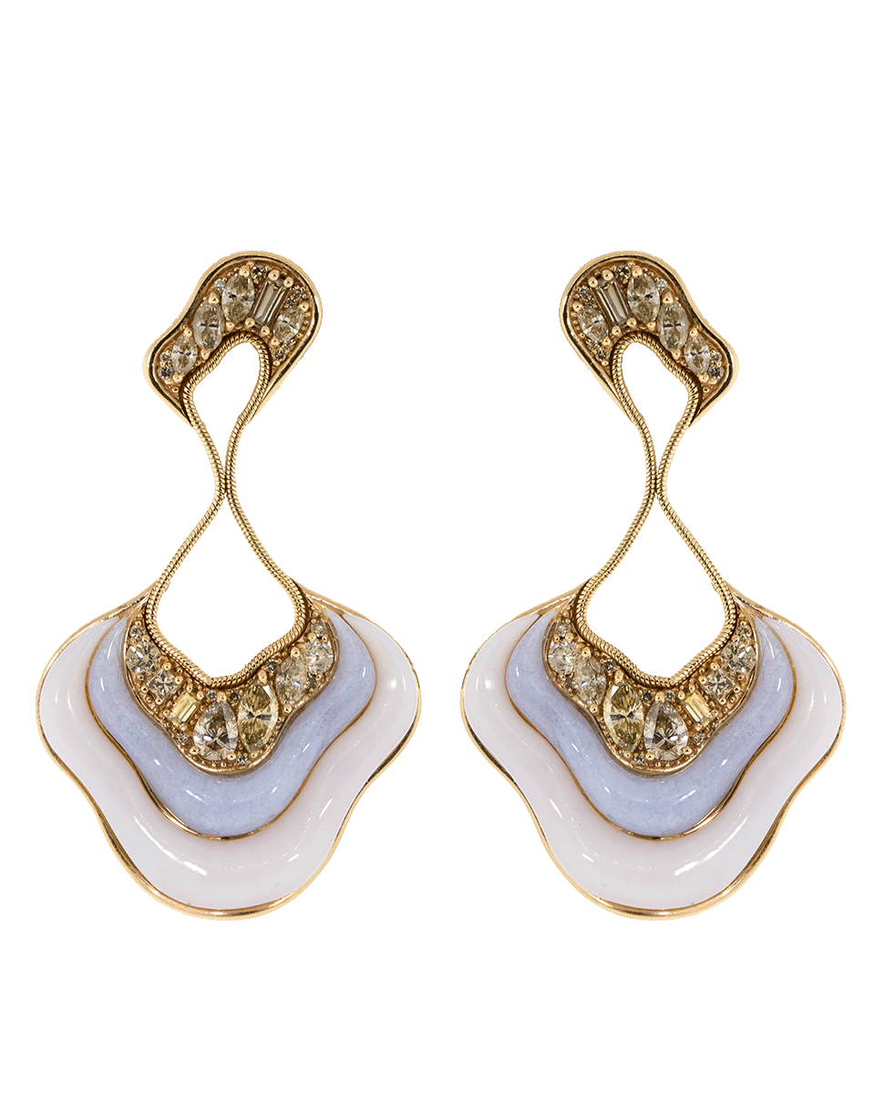 FERNANDO JORGE-Stream Drop Pink Opal Earrings-ROSE GOLD
