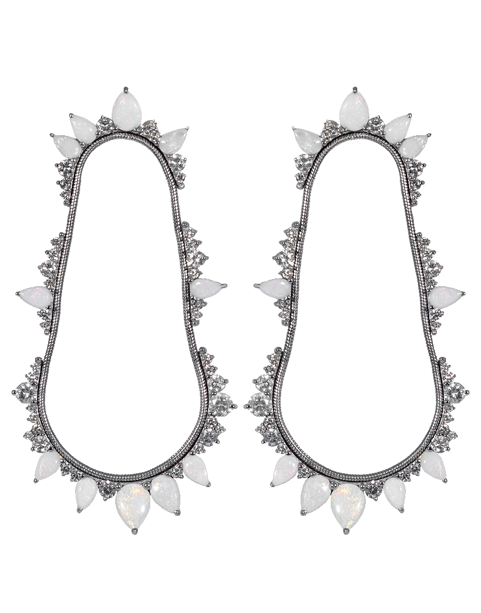FERNANDO JORGE-Opal and Diamond Electric Cycle Earrings-WHITE GOLD