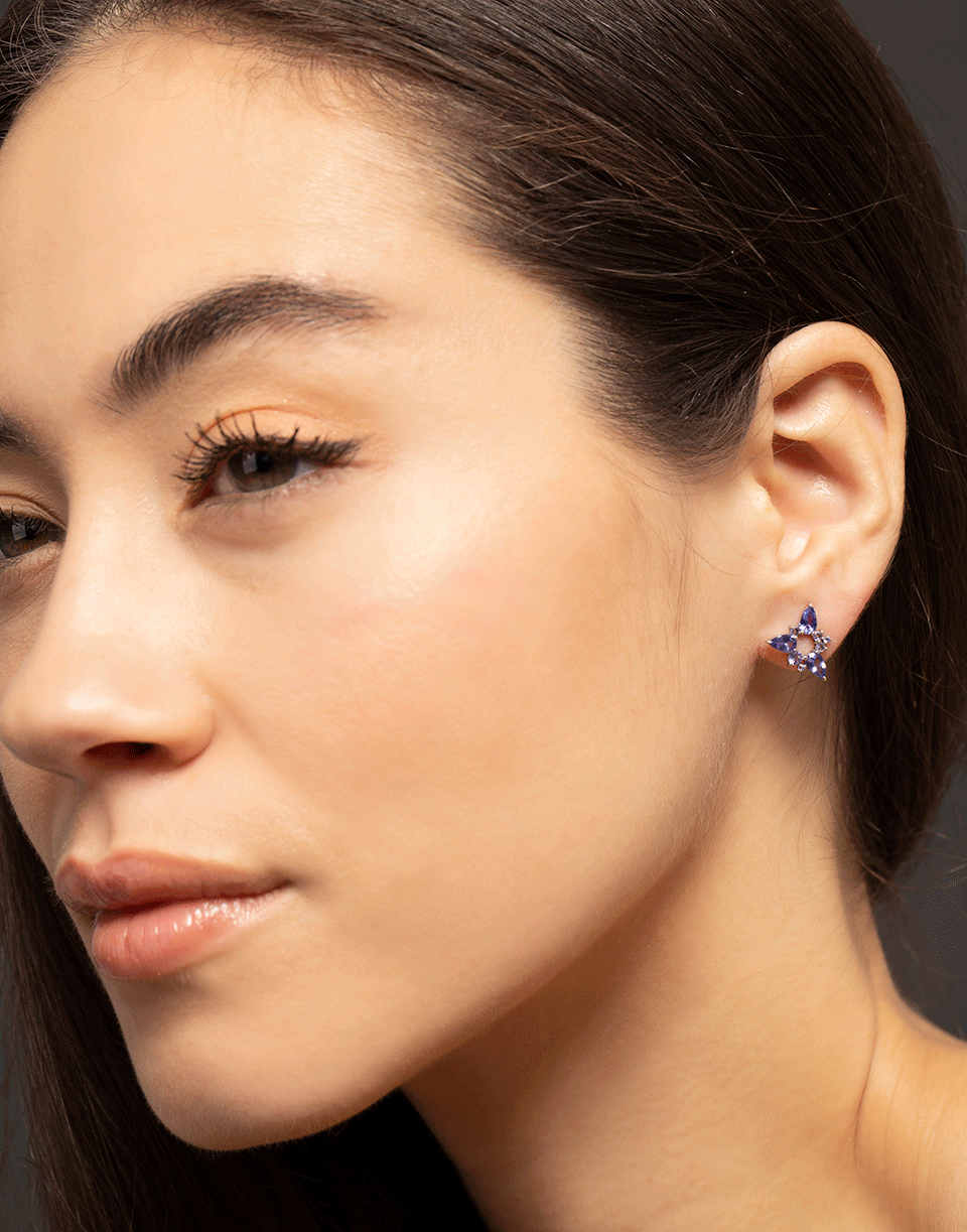 FERNANDO JORGE-Tanzanite Electric Spark Stud Earrings-WHITE GOLD