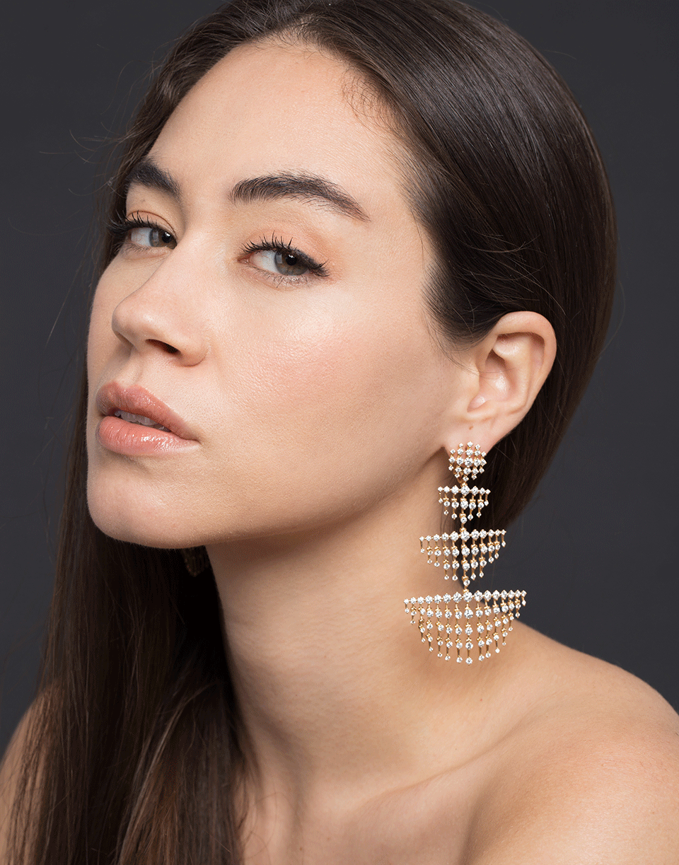 FERNANDO JORGE-Disco Fringe Earrings-YELLOW GOLD