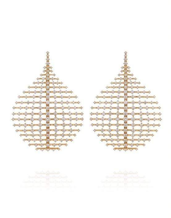 FERNANDO JORGE-Medium Plus Diamond Disco Earrings-YELLOW GOLD