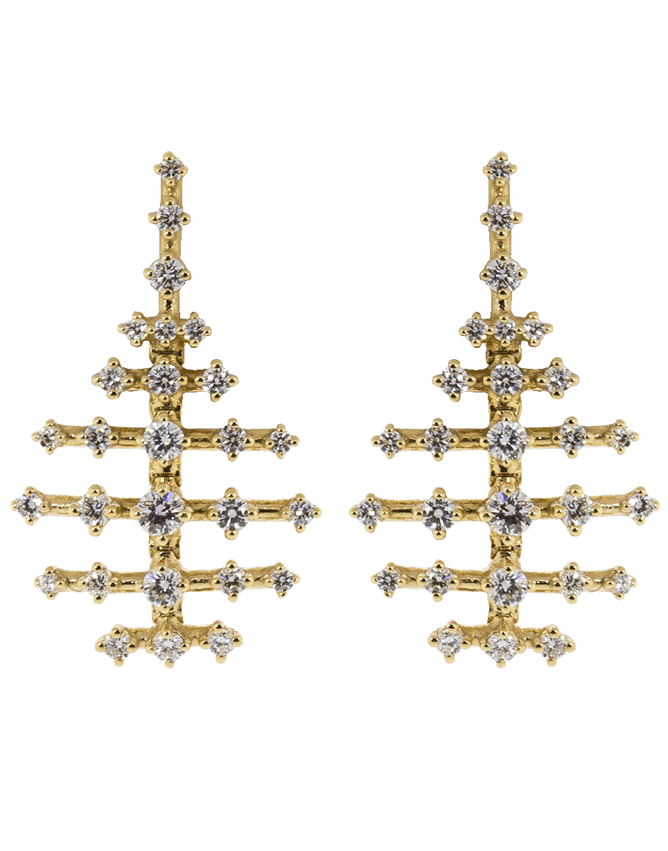 FERNANDO JORGE-Mini Disco Diamond Earrings-YELLOW GOLD