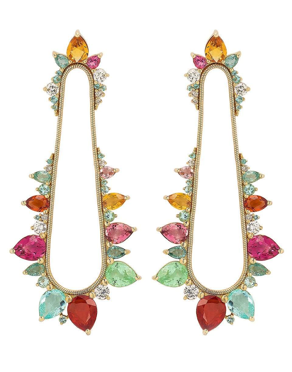 FERNANDO JORGE-Rainbow Electric Shock Earring-YELLOW GOLD
