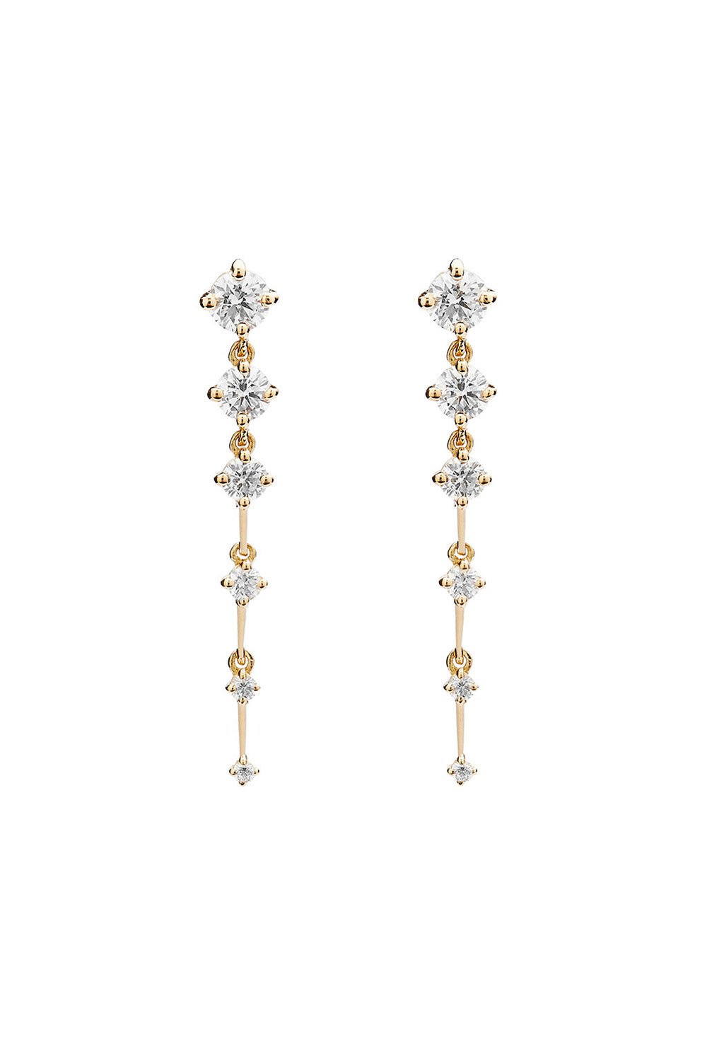 FERNANDO JORGE-Sequence Short Earrings-YELLOW GOLD