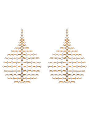 FERNANDO JORGE-Small Diamond Disco Earrings-YELLOW GOLD