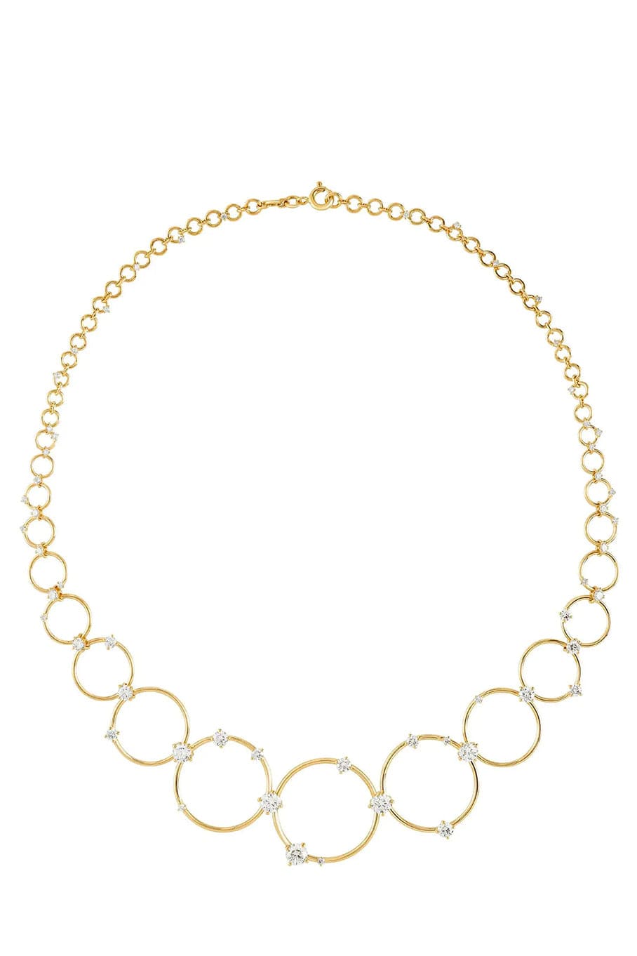 FERNANDO JORGE-Aerial Diamond Loop Necklace- Yellow Gold-YELLOW GOLD