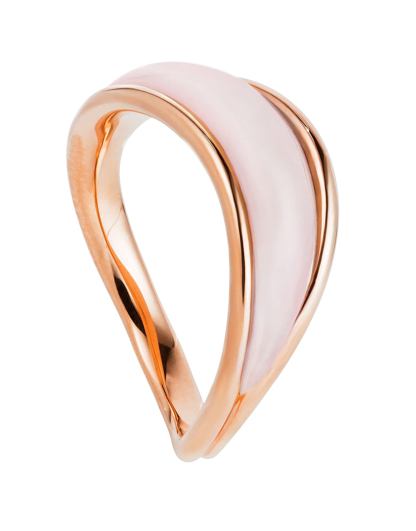 FERNANDO JORGE-Pink Opal Stream Wave Band-ROSE GOLD
