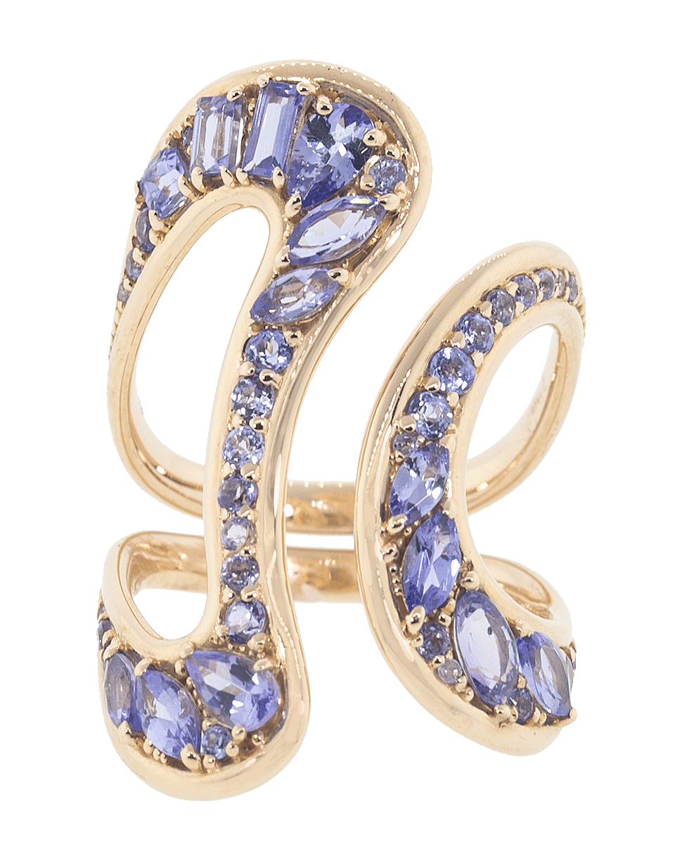 FERNANDO JORGE-Tanzanite Open Stream Ring-ROSE GOLD