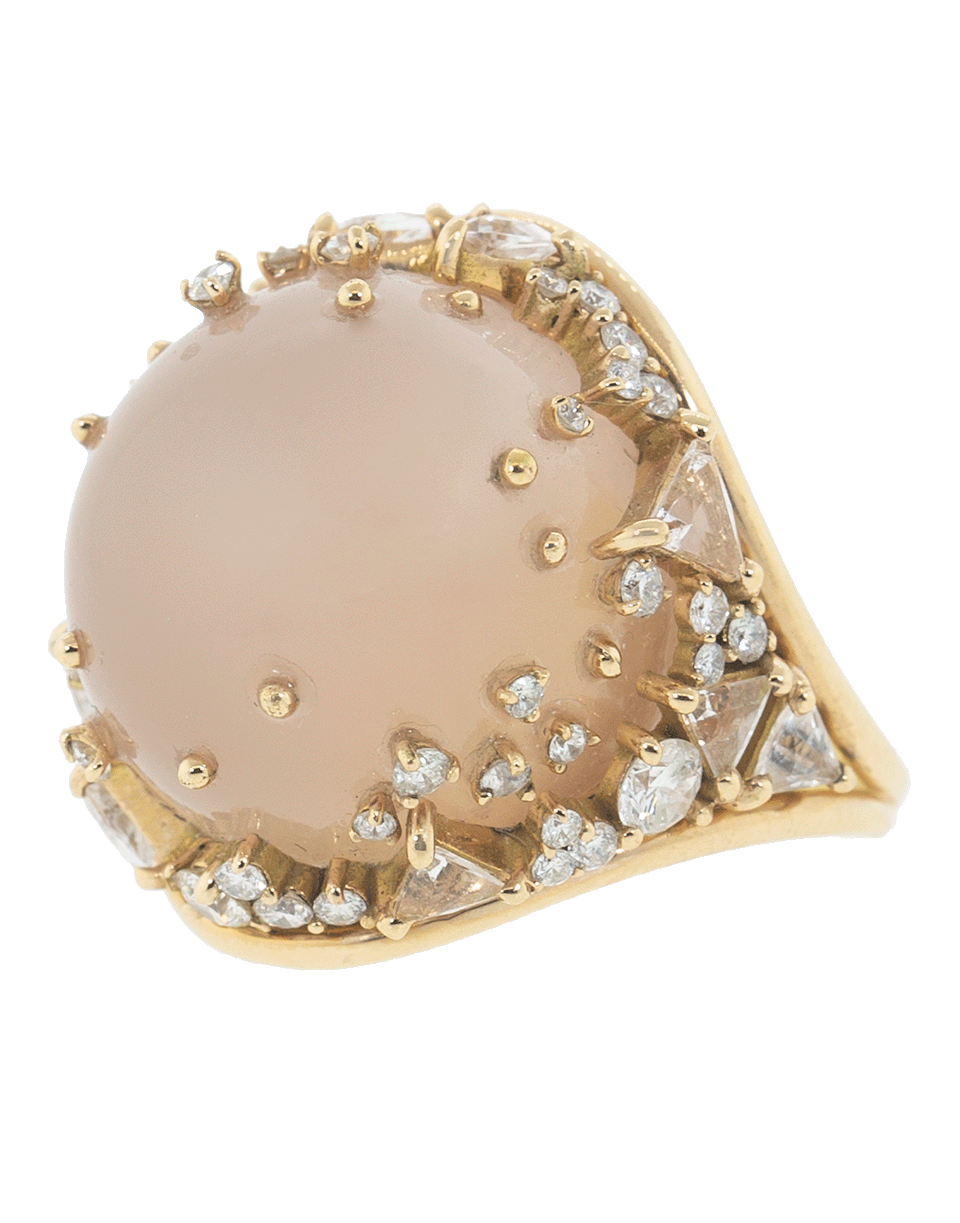 FERNANDO JORGE-Pink Quartz and Diamond Fusion Ring-ROSE GOLD