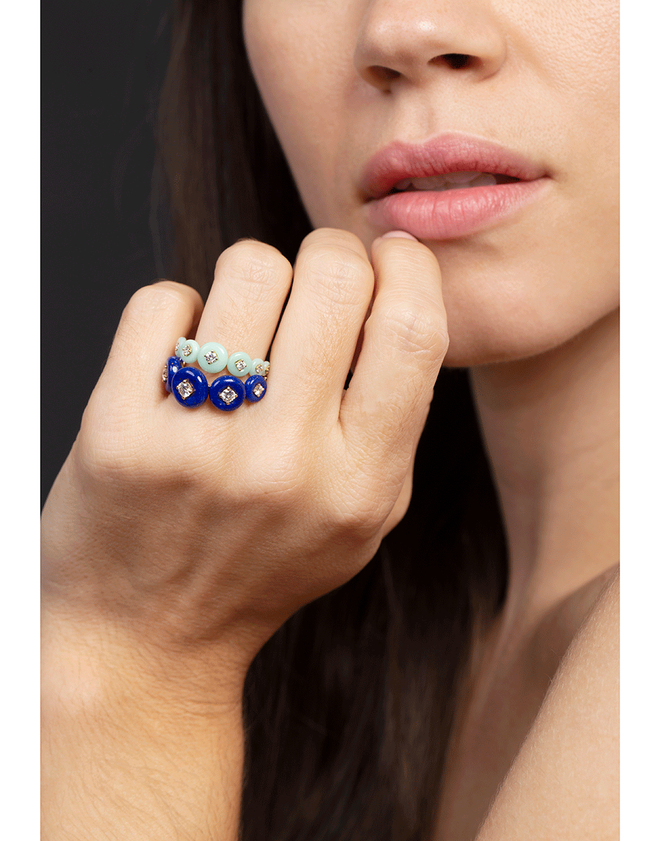 FERNANDO JORGE-Large Lapis Surrounding Ring-ROSE GOLD