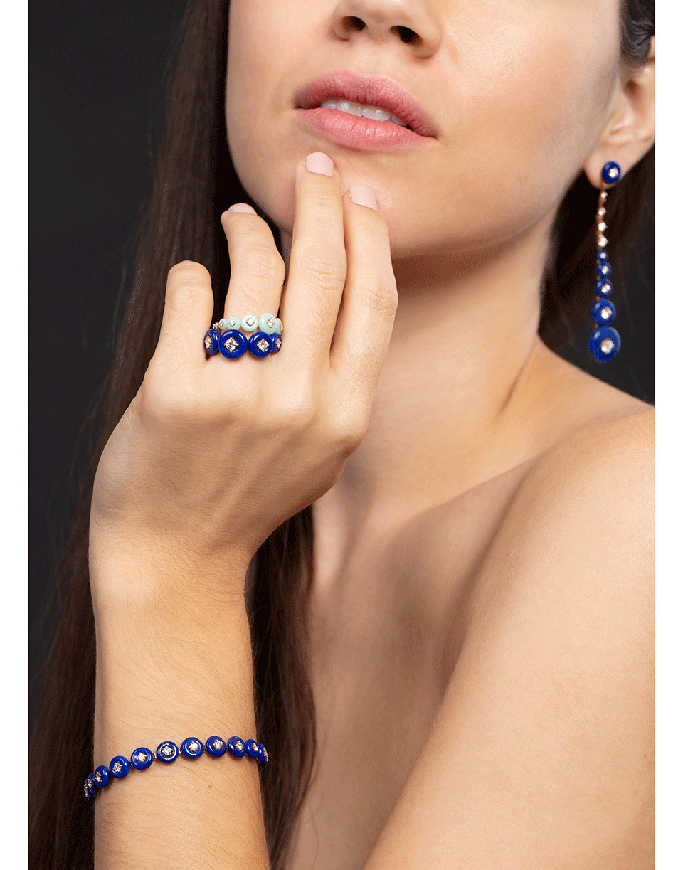 FERNANDO JORGE-Large Lapis Surrounding Ring-ROSE GOLD