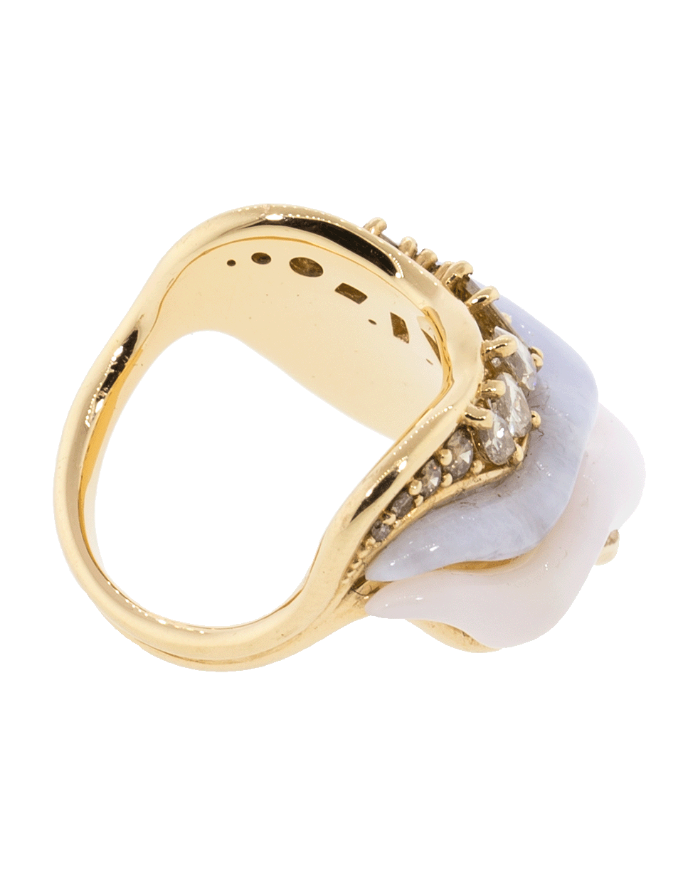 FERNANDO JORGE-Stream Melting Pink Opal Ring-ROSE GOLD