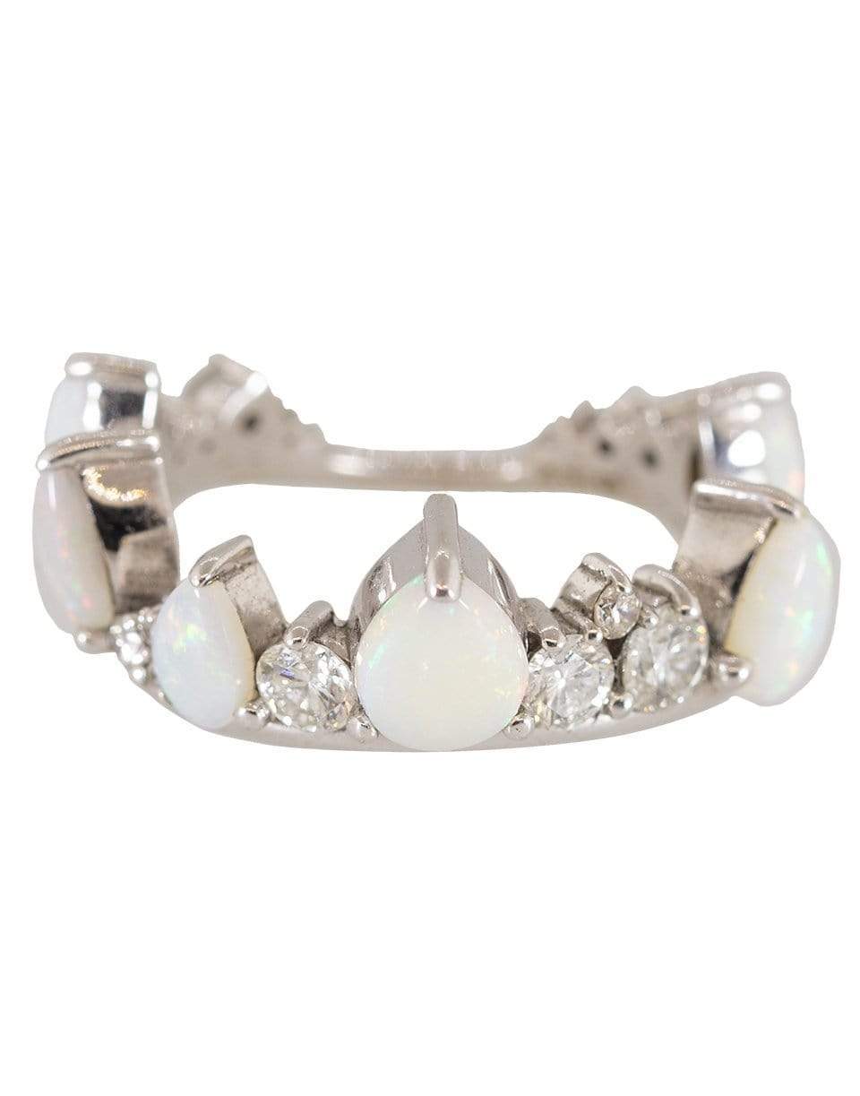 FERNANDO JORGE-Opal and Diamond Electric Crown Ring-WHITE GOLD