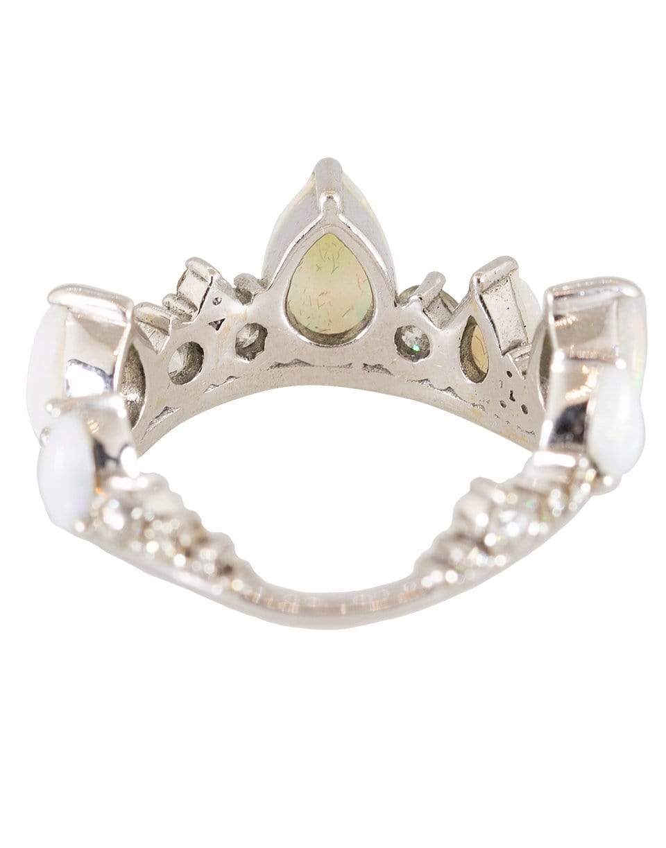 FERNANDO JORGE-Opal and Diamond Electric Crown Ring-WHITE GOLD