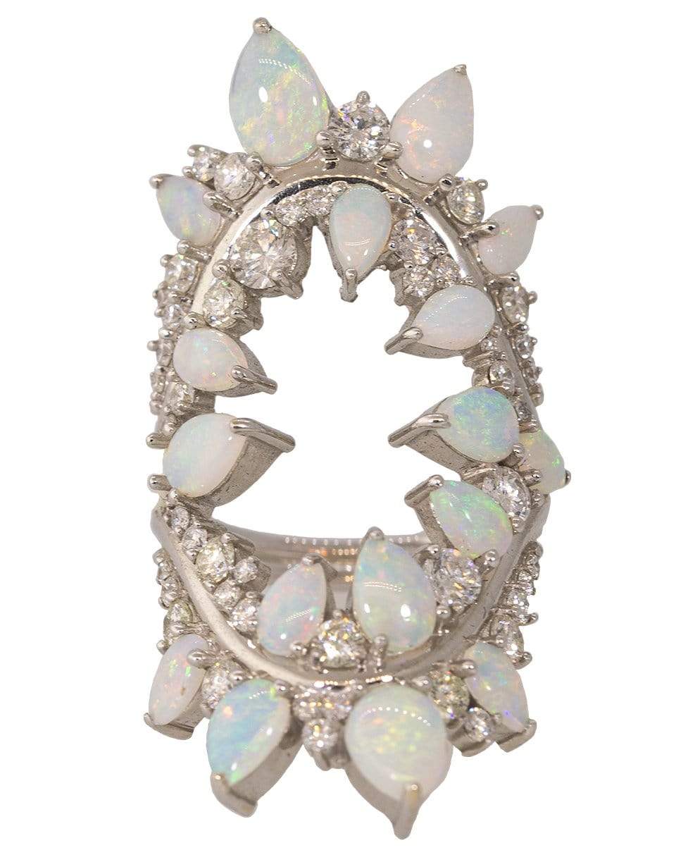 FERNANDO JORGE-Opal and Diamond Electric Shock Ring-WHITE GOLD