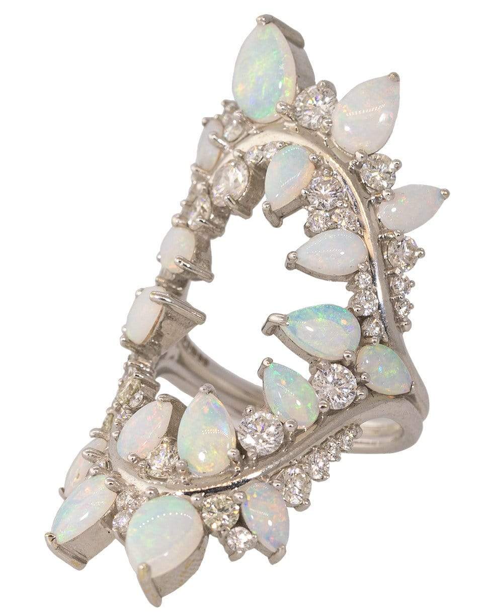 FERNANDO JORGE-Opal and Diamond Electric Shock Ring-WHITE GOLD