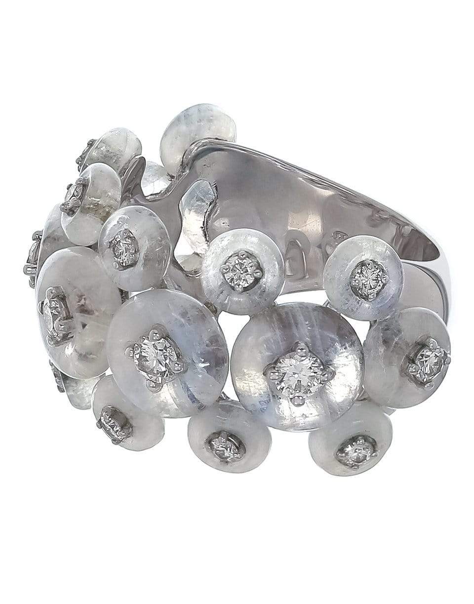 FERNANDO JORGE-Moonstone Surrounding Triple Ring-WHITE GOLD