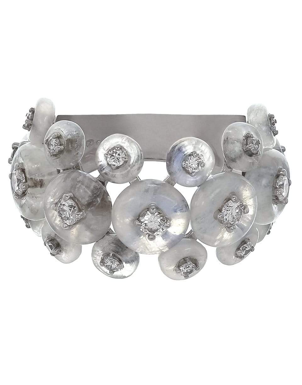 FERNANDO JORGE-Moonstone Surrounding Triple Ring-WHITE GOLD