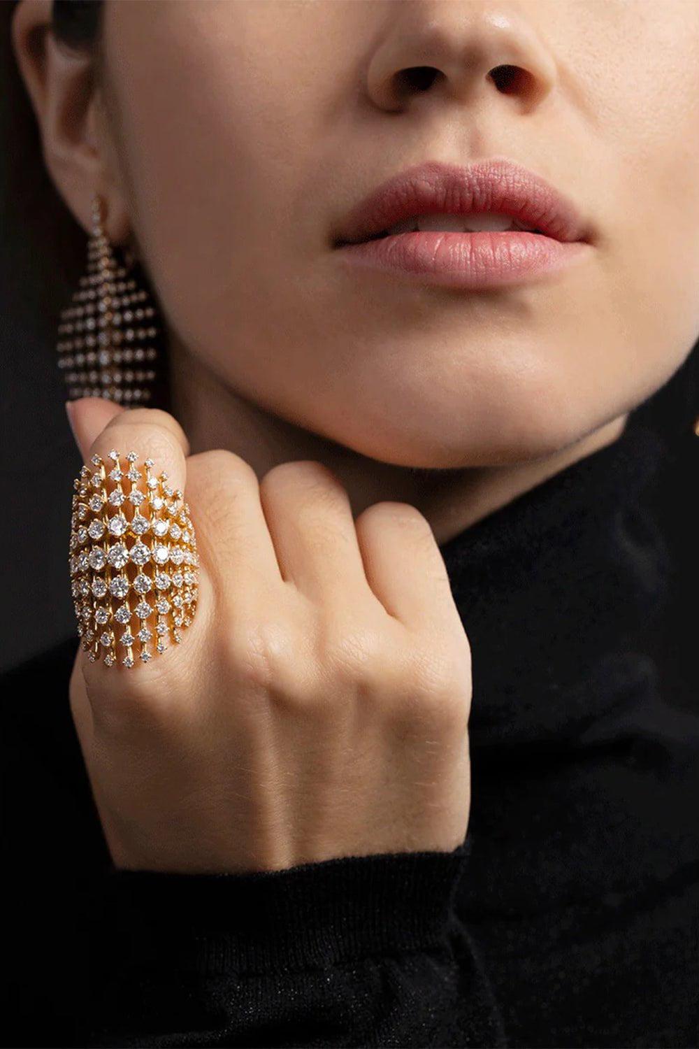 FERNANDO JORGE-Disco Diamond Ring-YELLOW GOLD