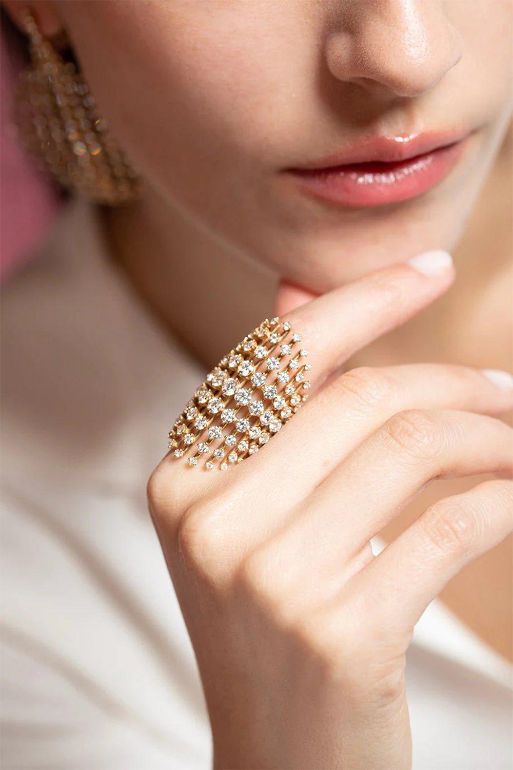 FERNANDO JORGE-Disco Diamond Ring-YELLOW GOLD