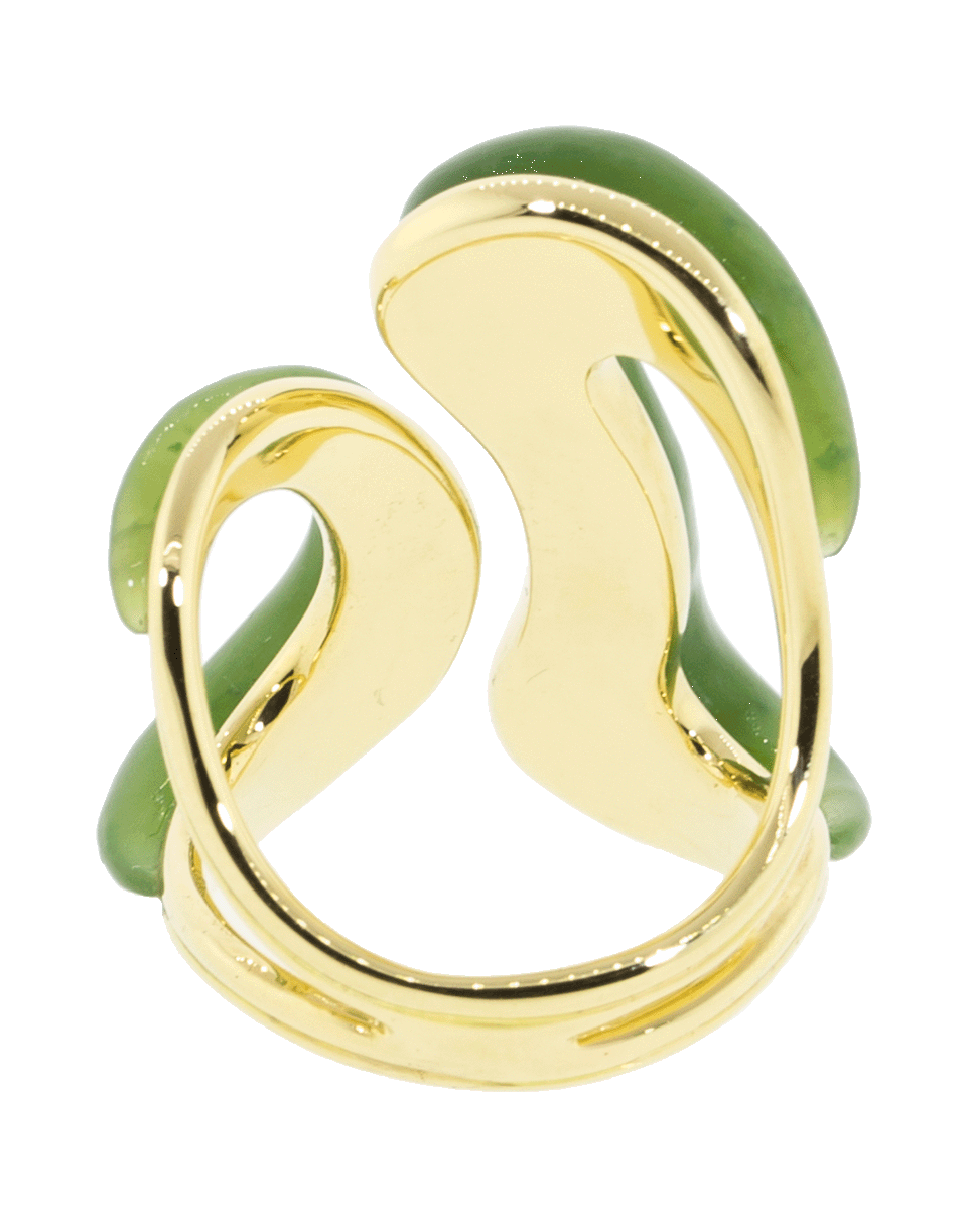 FERNANDO JORGE-Stream Open Jade Ring-YELLOW GOLD