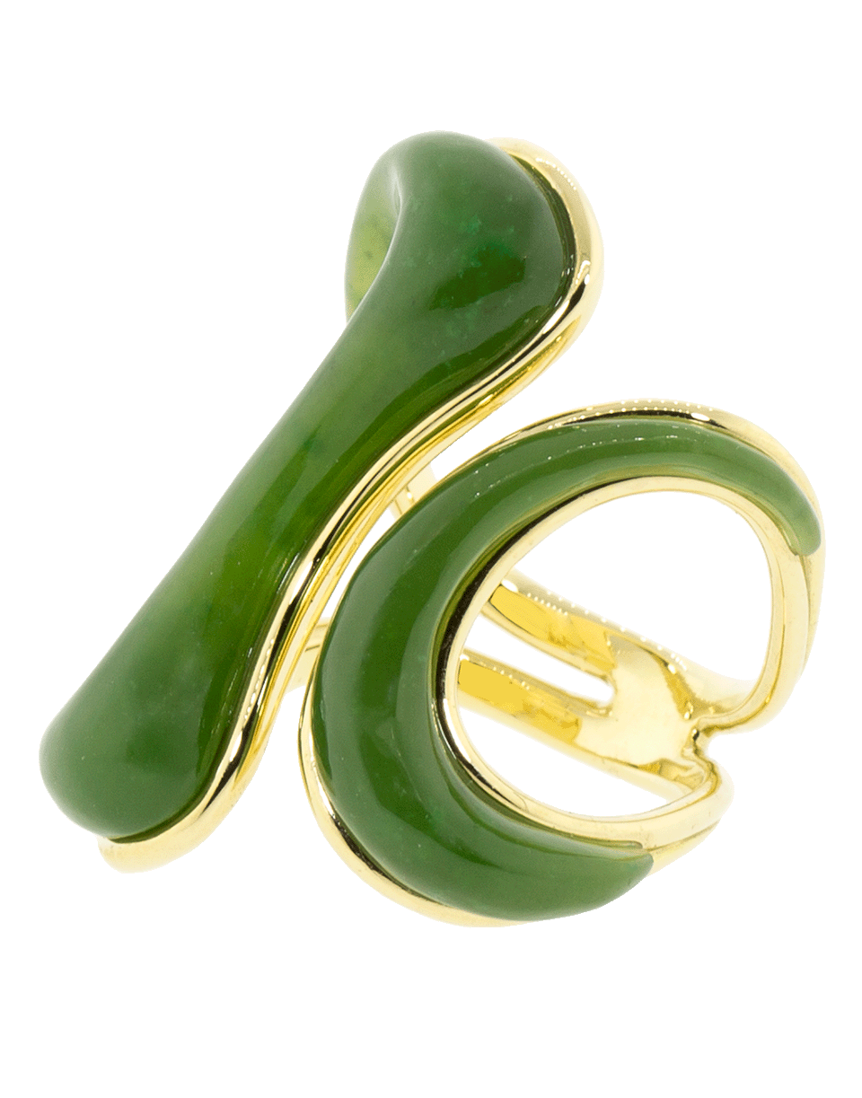 FERNANDO JORGE-Stream Open Jade Ring-YELLOW GOLD