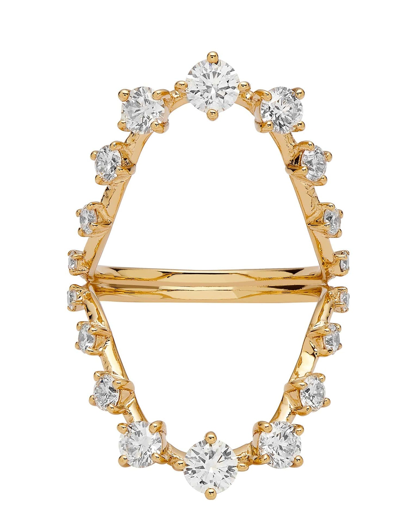 FERNANDO JORGE-Brilliant Diamond Open Ring-YELLOW GOLD