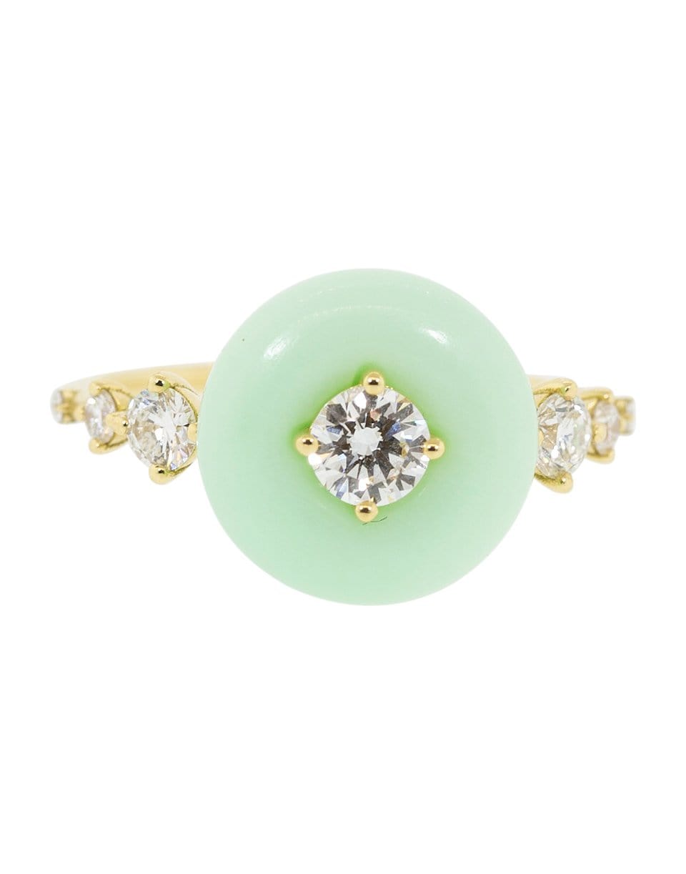 FERNANDO JORGE-Chrysoprase Orbit Ring-YELLOW GOLD
