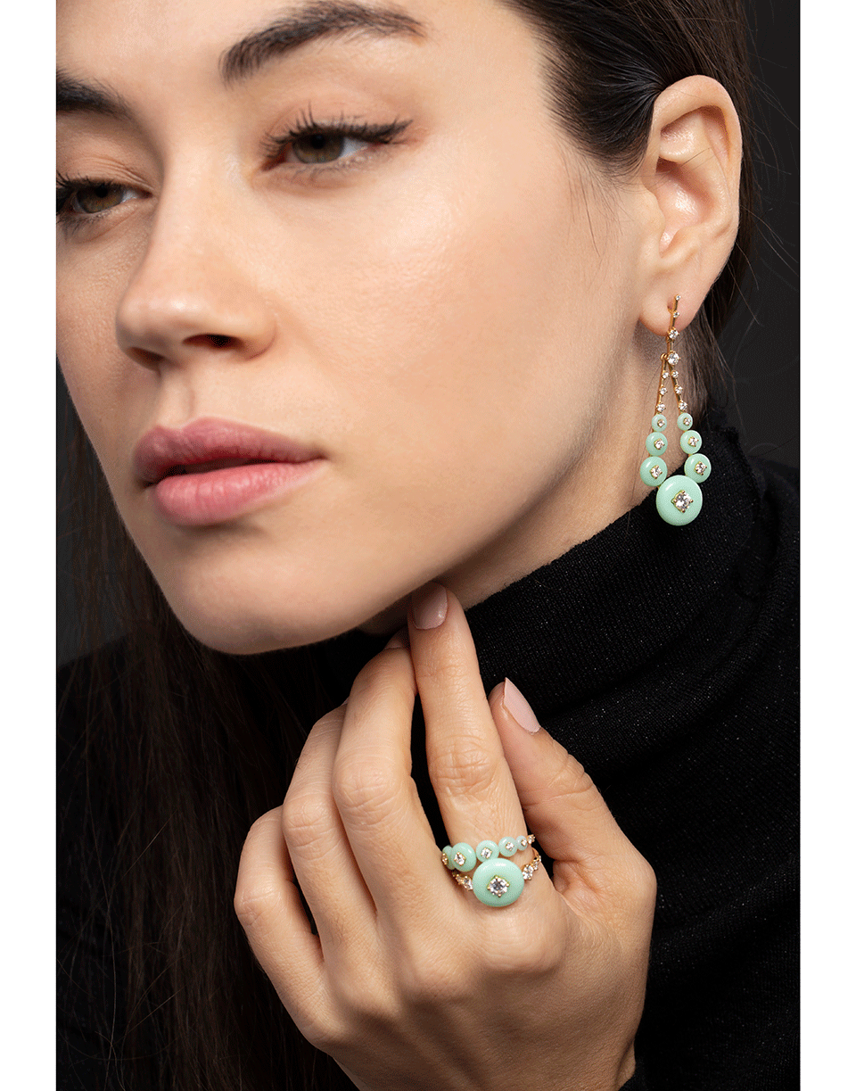 FERNANDO JORGE-Chrysoprase Orbit Ring-YELLOW GOLD