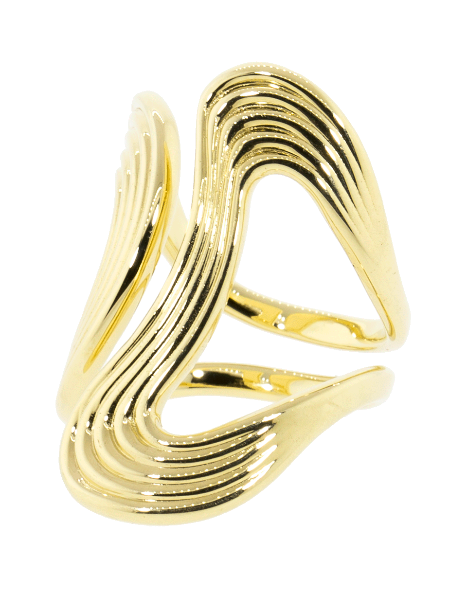 FERNANDO JORGE-Stream Lines Open Gold Ring-YELLOW GOLD