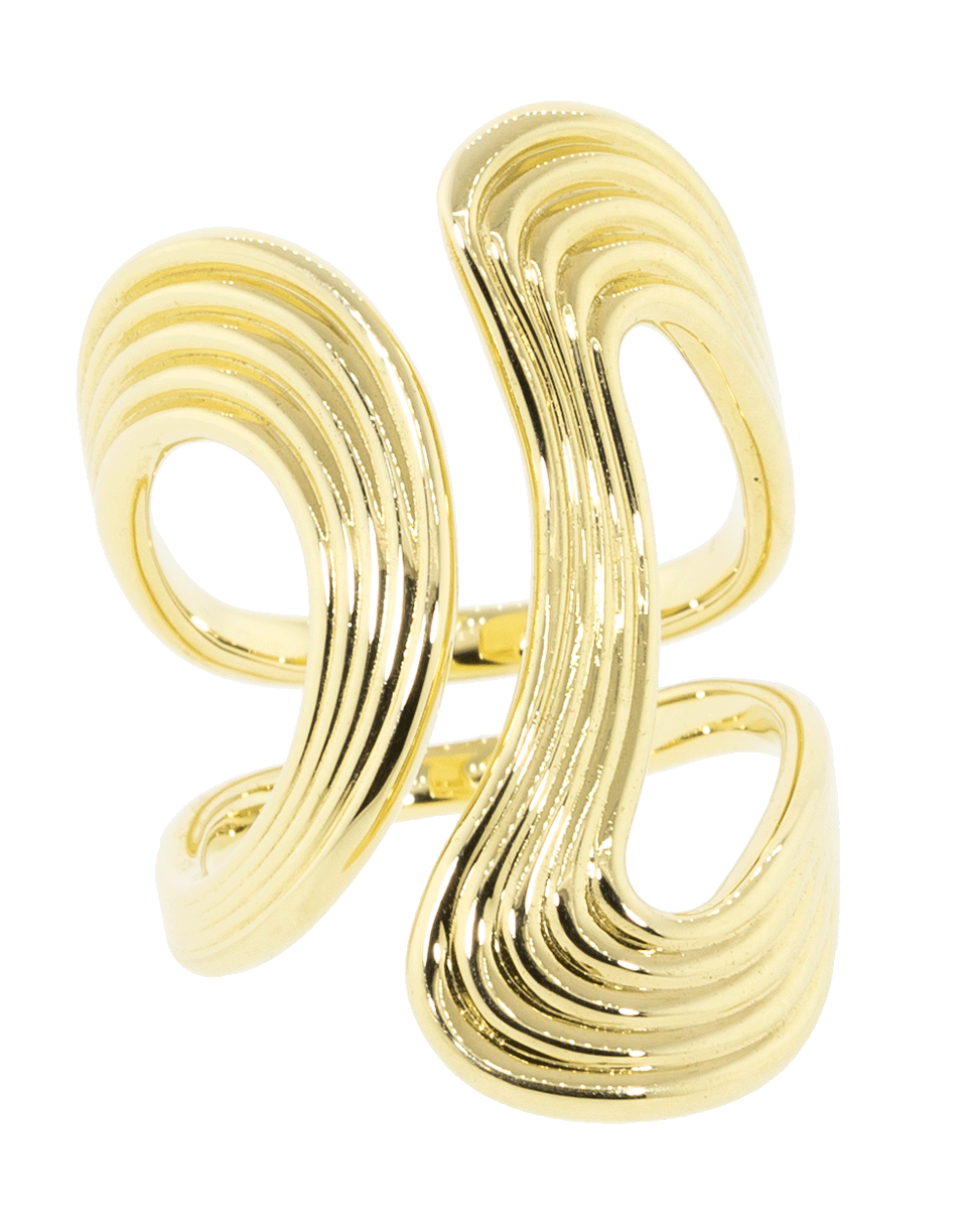 FERNANDO JORGE-Stream Lines Open Gold Ring-YELLOW GOLD