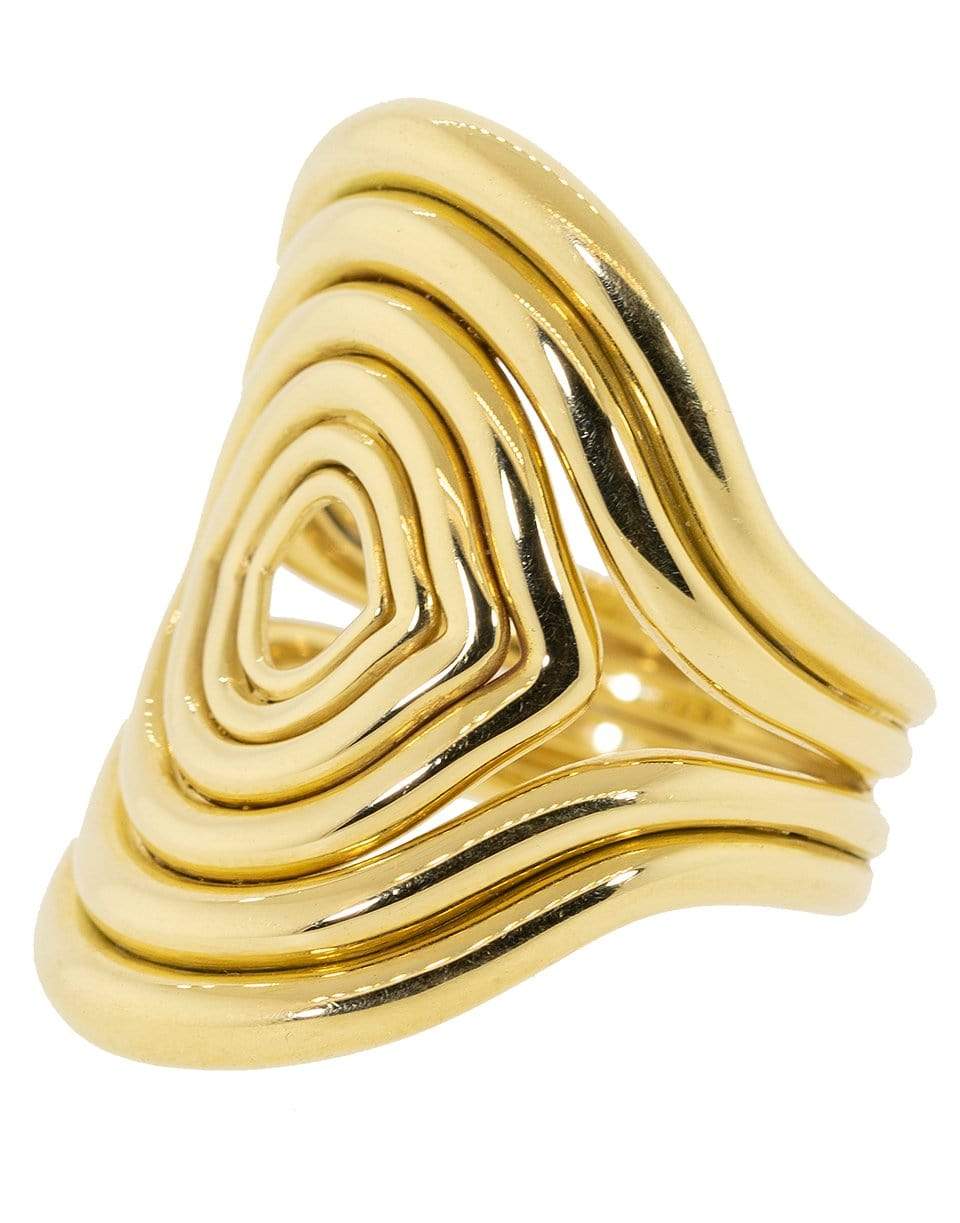 FERNANDO JORGE-Rounded Lines Ring-YELLOW GOLD
