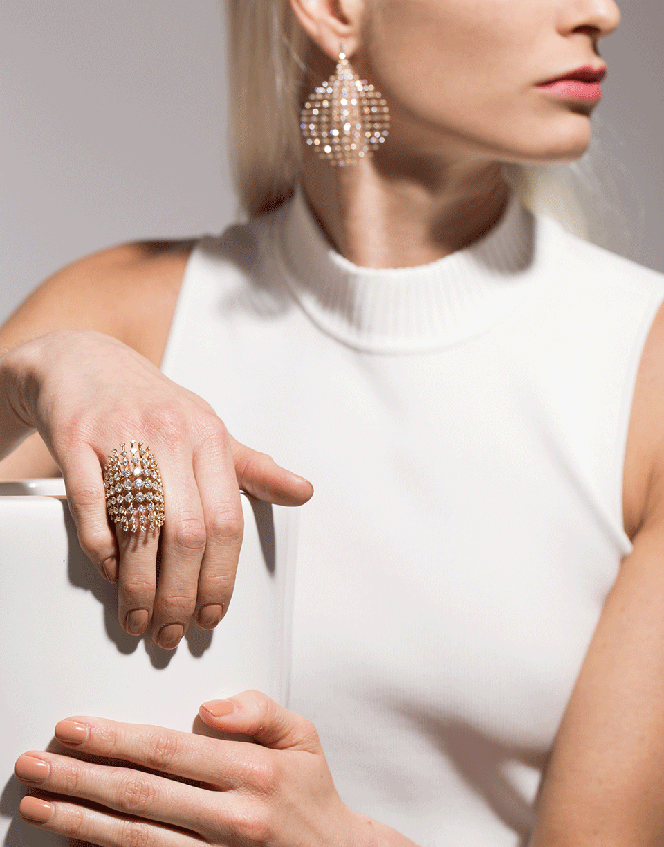 FERNANDO JORGE-Disco Diamond Ring-YELLOW GOLD