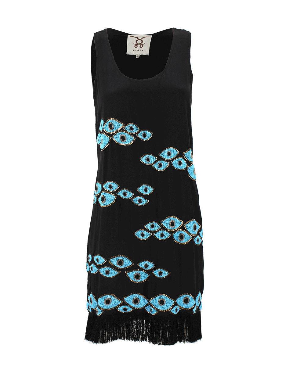 FIGUE-Evil Eye Embroidered Dress-