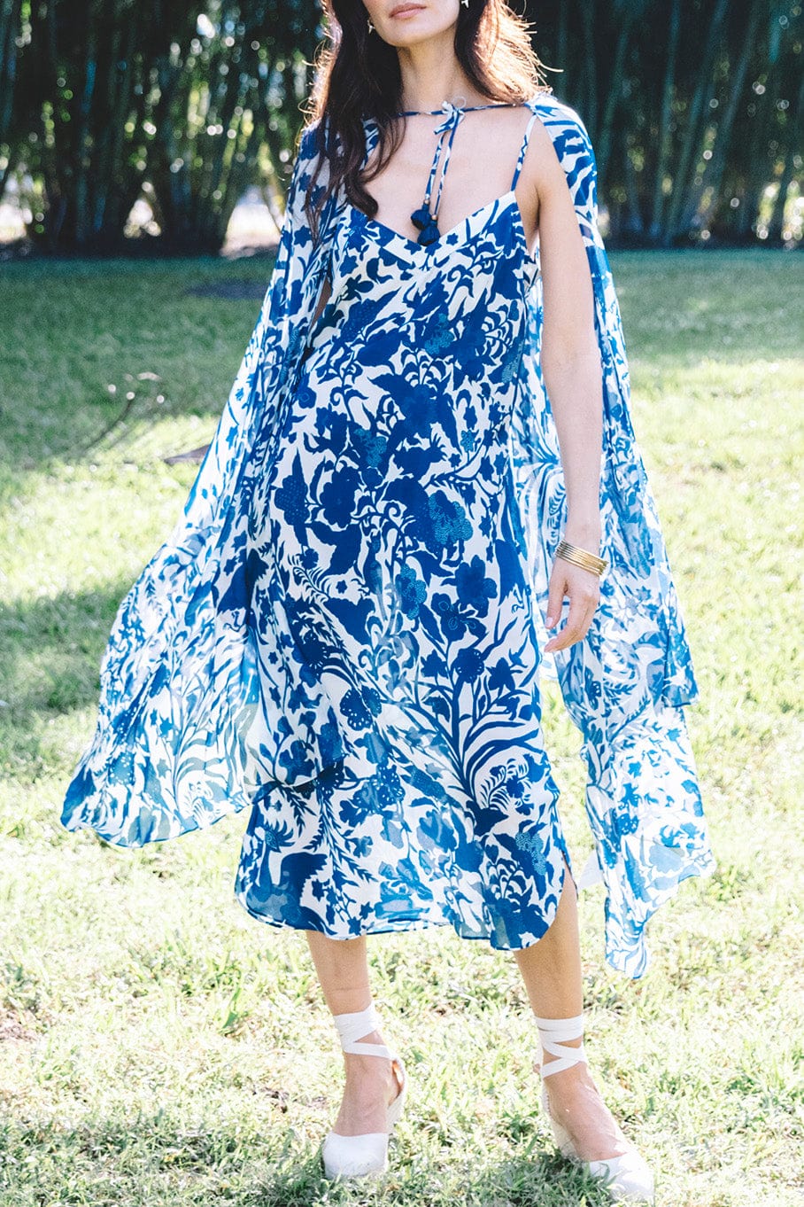 FIGUE-Ayla Cape-WHITE NAVY