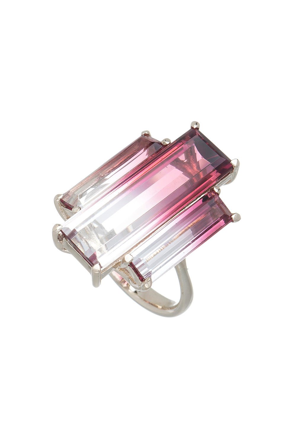 FISZMAN-Bicolor Rubellite Ring-WHITE GOLD