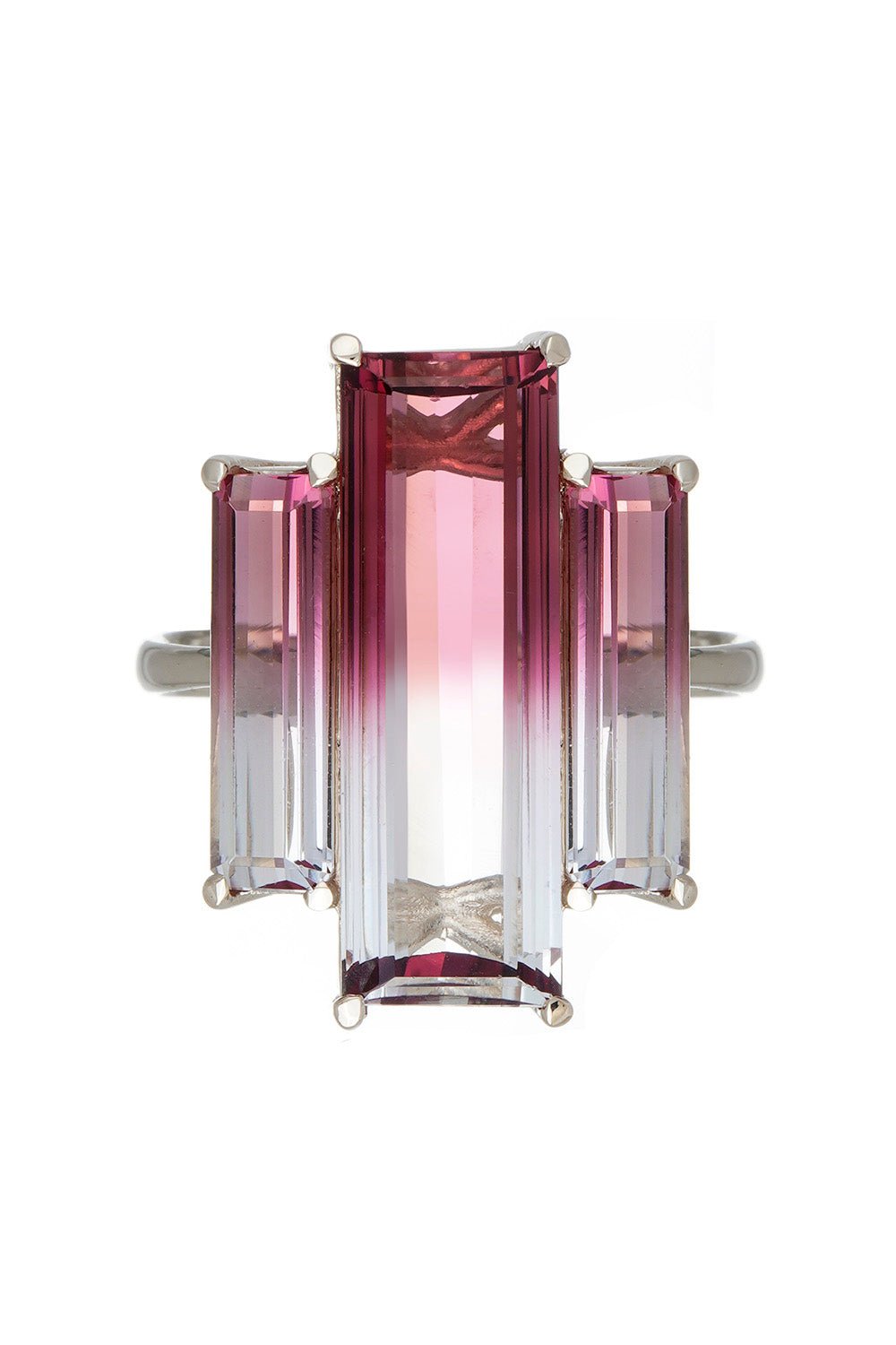 FISZMAN-Bicolor Rubellite Ring-WHITE GOLD