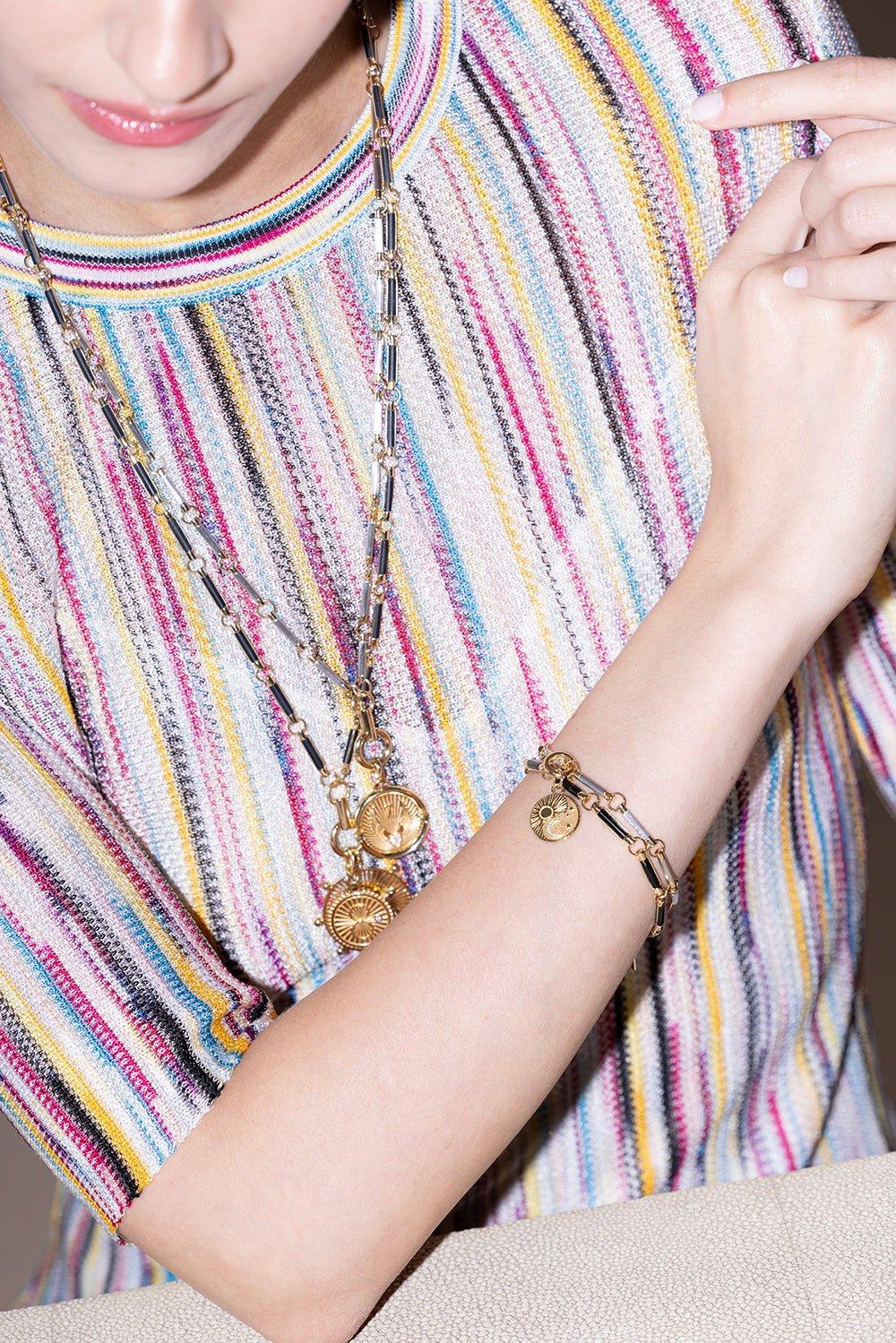 FOUNDRAE-Element Chain Bracelet-WHITE GOLD