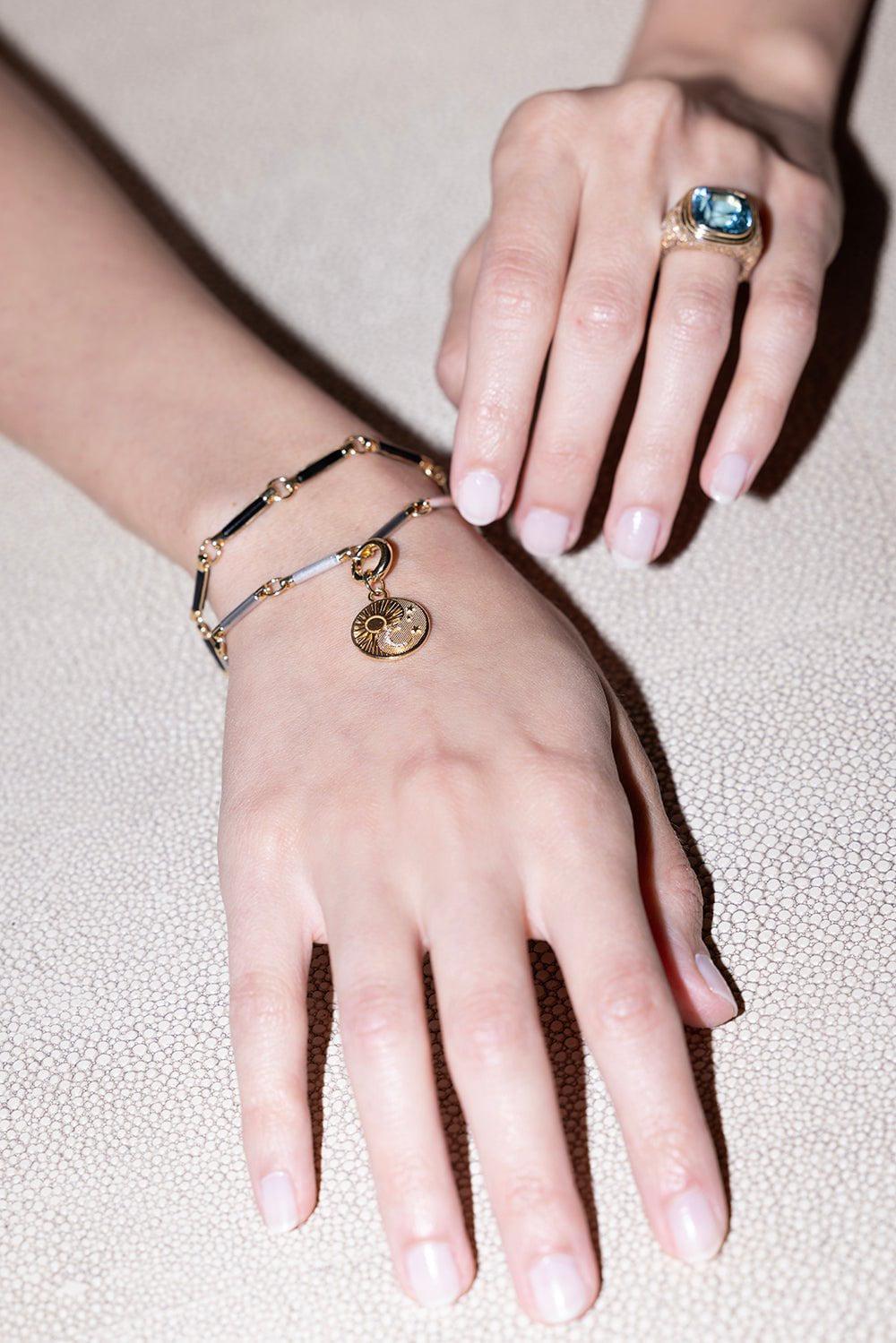 FOUNDRAE-Element Chain Bracelet-WHITE GOLD