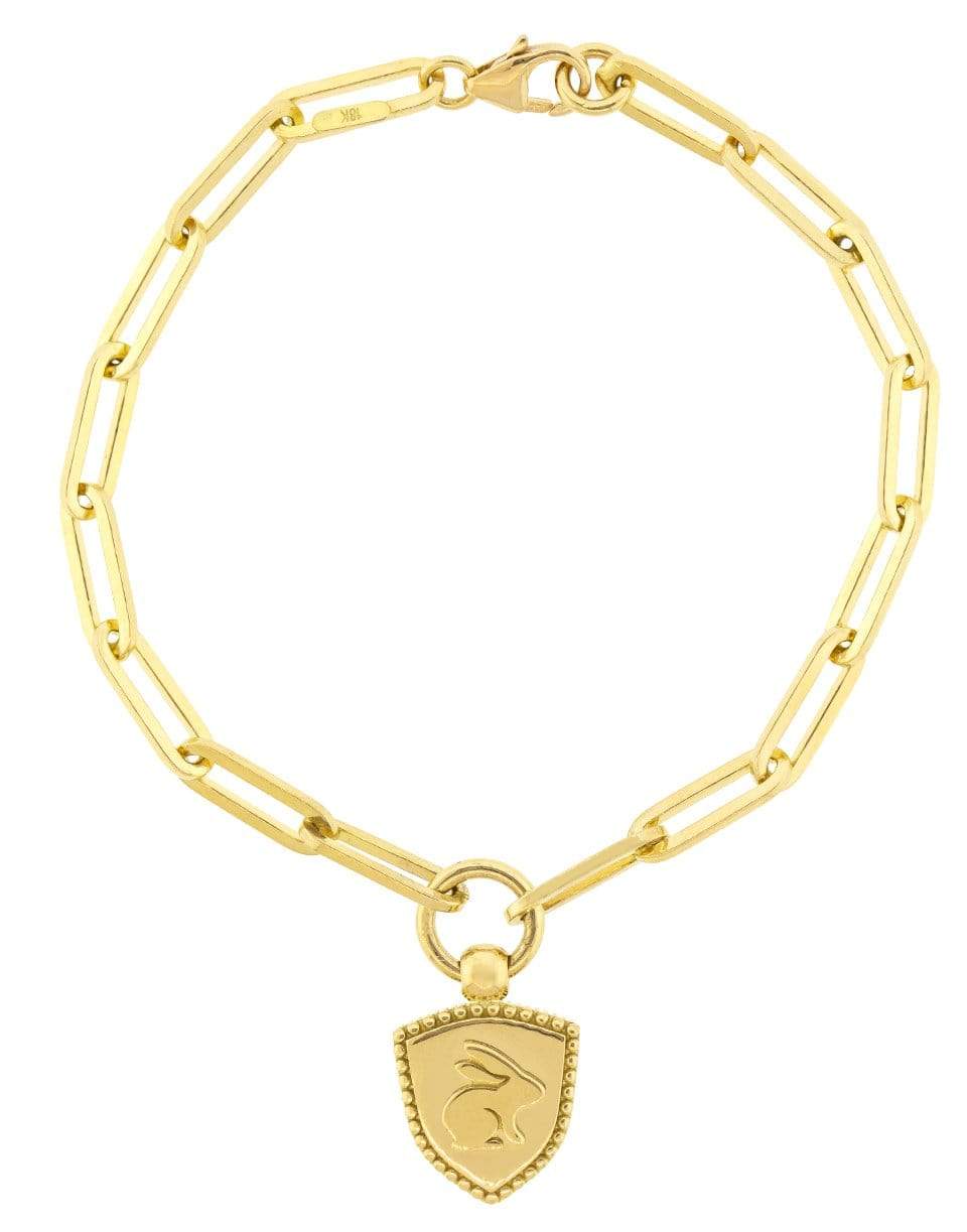 FOUNDRAE-Abundant Love Fob Clip Bracelet-YELLOW GOLD